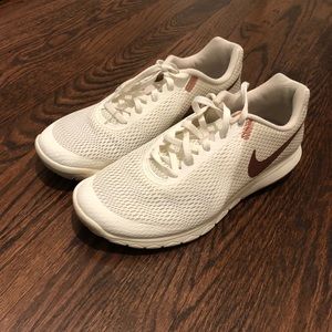 Cream and rose gold Nike’s